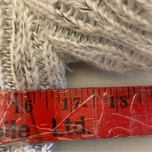 Dex Oatmeal Knit Short Sleeve V-Neck Sweater Dress – Size Medium EUC - Picture 13 of 13